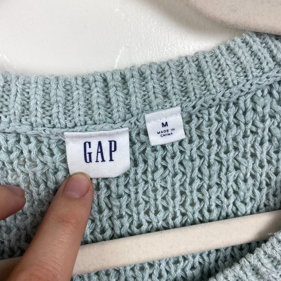 GAP Mixed Texture Linen/Cotton Pullover Sweater - Picture 3 of 8